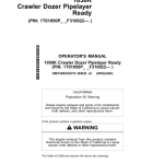 John Deere 1050K PL Crawler Dozers Operator's Manuals (OMT389532X19) - Image 1