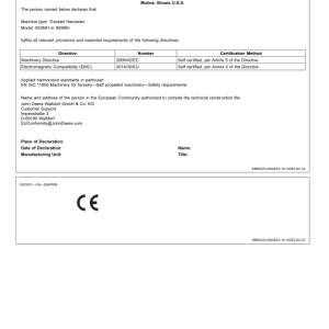 John Deere 953MH, 959MH Tracked Harvesters Operator's Manuals (OMT430914X019) - Image 4