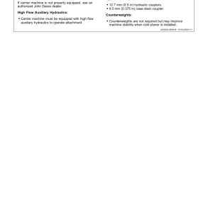 John Deere CP18E, CP24E, CP30E Worksite Pro Attachments Operator's Manuals (OMT443344X019) - Image 2