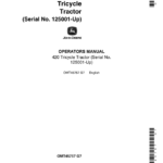John Deere 420 Tricycle Tractor (125001-) Operator's Manual (OMT45757) - Image 1