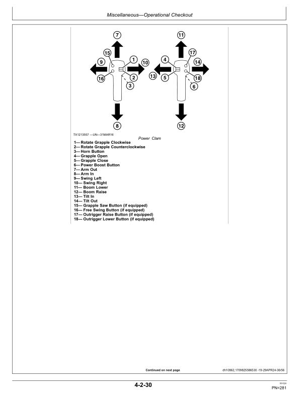 John Deere 2156G Log Loaders Operator's Manuals (OMT477399X019)