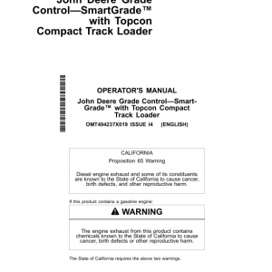 John Deere 333 P, 335 P Skid Steers Operator's Manuals (OMT494237X019) - Image 1