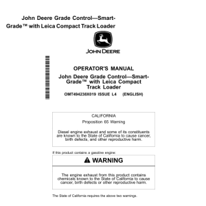 John Deere 333 P, 335 P Compact Track Loaders Operator's Manuals (OMT494238X019) - Image 1