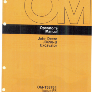 John Deere 690B Excavators Operator's Manuals (OMT53764) - Image 1