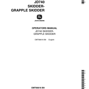 John Deere 740A Skidders Operator's Manuals (OMT66616) - Image 1