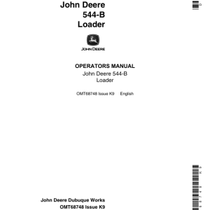 John Deere 544B Loaders Operator's Manuals (OMT68748) - Image 1