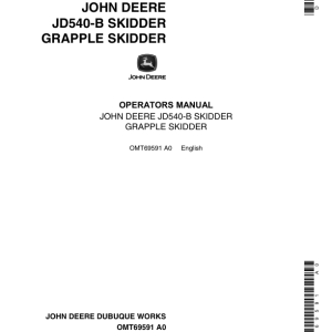 John Deere 540B Skidders Operator's Manuals (OMT69591) - Image 1