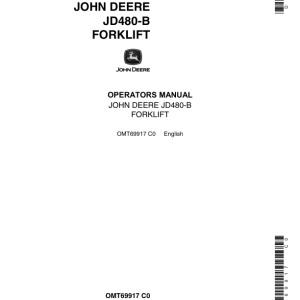 John Deere 480B Forklifts Operator's Manuals (OMT69917) - Image 1