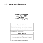 John Deere 690B Excavators Operator's Manuals (OMT73563) - Image 1