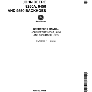 John Deere 9550 Attachments Operator's Manuals (OMT73799) - Image 1