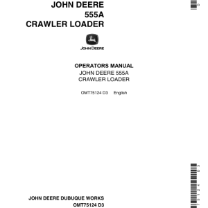John Deere 555A Crawlers Operator's Manuals (OMT75124) - Image 1