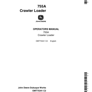 John Deere 755A Crawlers Operator's Manuals (OMT75341) - Image 1