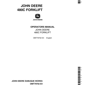 John Deere 480C Forklifts Operator's Manuals (OMT79702) - Image 1