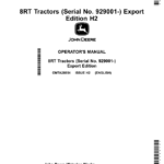 John Deere 8RT Tractors (929001-) (Export Edition H2) Operator's Manual (OMTA28854) - Image 1