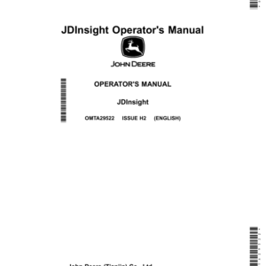 John Deere JDInsight (China Edition) Operator's Manual (OMTA29522) - Image 1