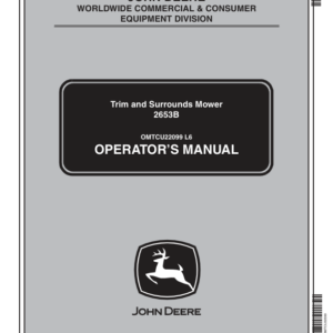 John Deere 2653B Trim & Surrounds Mower (010001-030000) Operator's Manual (OMTCU22099) - Image 1