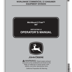 John Deere Mid-Mount Z-Trak??9?7 Operator's Manual (OMTCU27906) - Image 1