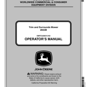 John Deere 2653B Trim & Surrounds Mower North America (050001-080000) Operator's Manual (OMTCU29215) - Image 1