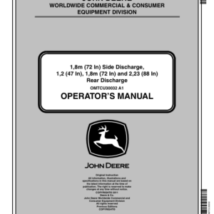 John Deere Mower Decks for 1505, 1515 - (010001-) Operator's Manual (OMTCU30032) - Image 1