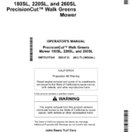 John Deere 180SL, 220SL & 260SL PrecisionCut Walk-Behind Greens Mowers North America (040001-050000) Operator's Manual (OMTCU37245) - Image 1