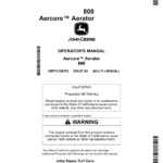 John Deere 800 Aercore Aerator North America (100001-105000) Operator's Manual (OMTCU38276) - Image 1