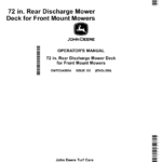 John Deere 72 in. Rear-Discharge Mower Deckfor Front Mount MowersExport Edition (260001-) Operator's Manual (OMTCU40034) - Image 1