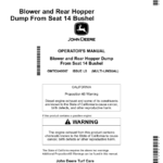John Deere Blower, Rear Hopper Dump From Seat 14 Bushel (North American Version) Operator's Manual (OMTCU40067) - Image 1
