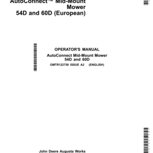 John Deere Mid-Mount Mower 54D and60D (European) Operator's Manual (OMTR122750) - Image 1