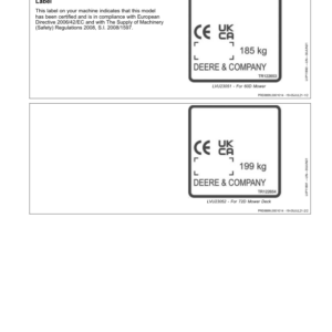 John Deere Mid-Mount Mower 60D, 72D (European Version) Operator's Manual (OMTR122777) - Image 2