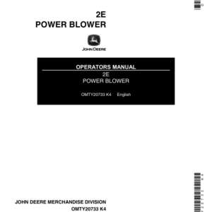 John Deere 2E Power Blower Operator's Manual (OMTY20733) - Image 1