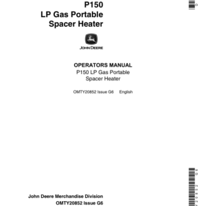 John Deere P150 LP Gas Portable Space Heater Operator's Manual (OMTY20852) - Image 1