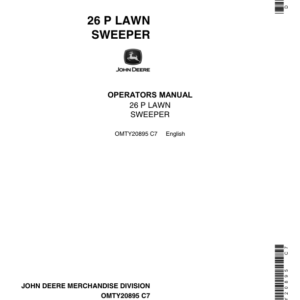 John Deere 26P Lawn Sweeper Operator's Manual (OMTY20895) - Image 1