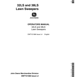 John Deere 32LS & 38LS Lawn Sweepers Operator's Manual (OMTY21586) - Image 1