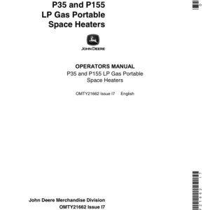 John Deere P35, P155 LP Gas Portable Space Heaters Operator's Manual (OMTY21662) - Image 1