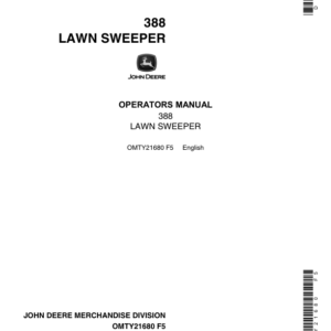 John Deere 338 Lawn Sweeper Operator's Manual (OMTY21680) - Image 1