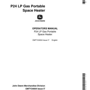 John Deere P24 LP Gas Portable Space Heater Operator's Manual (OMTY24004) - Image 1