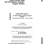 John Deere 10/50/125/250 Amp 6V/12V Battery Charger-Engine Starter Operator's Manual (OMTY25862) - Image 1