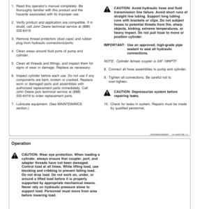 John Deere John Deere TY26327 30-Ton Aluminum Cylinder Operator's Manual (OMTY26302) - Image 2