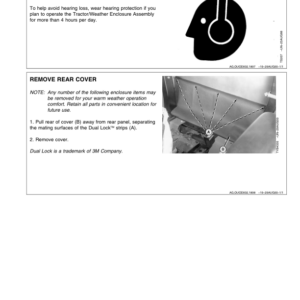 John Deere TY25048 Weather Enclosure for 4500, 4600, 4700 Tractors Operator's Manual (OMTY27521) - Image 3