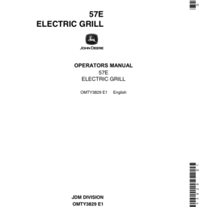 John Deere 57E Electric Grill Operator's Manual (OMTY3829) - Image 1