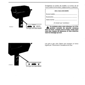 John Deere 30GPK, 40GPK Gas Grills Operator's Manual (OMTY3915) - Image 2