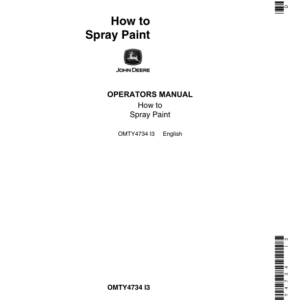 John Deere How to Spray Paint Operator's Manual (OMTY4734) - Image 1