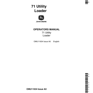 John Deere 71 Attachments Operator's Manuals (OMU11634) - Image 1