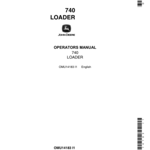 John Deere 740 Loader Operator's Manual (OMU14183) - Image 1