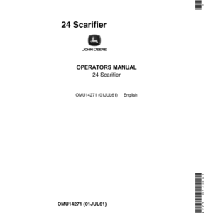 John Deere 24 Scarifier Operator's Manual (OMU14271) - Image 1