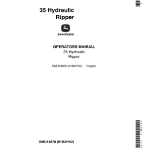 John Deere 35 Hydraulic Ripper Operator's Manual (OMU14870) - Image 1