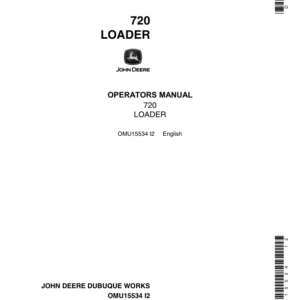 John Deere 720 Loader Operator's Manual (OMU15534) - Image 1