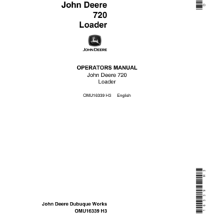 John Deere 720 Loader Operator's Manual (OMU16339) - Image 1