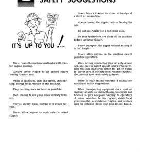 John Deere 3100, 3110 Hydraulic Rippers Operator's Manual (OMU17207) - Image 2