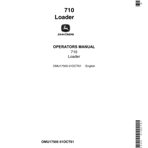 John Deere 710 Attachments Operator's Manuals (OMU17505) - Image 1